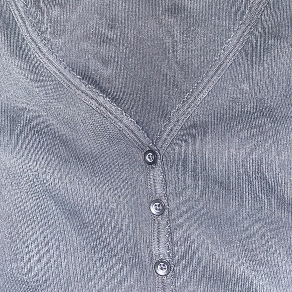 Brandy Melville Long sleeve button up tee - Picture 2 of 4
